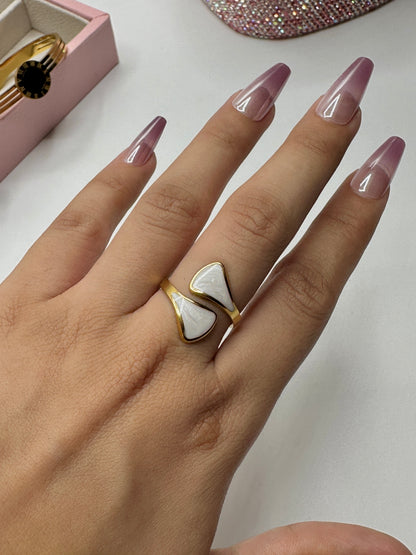 White Petal Ring