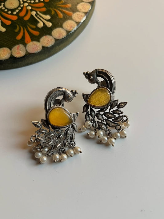 Peacock studs