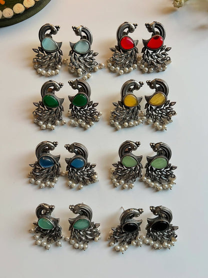 Peacock studs