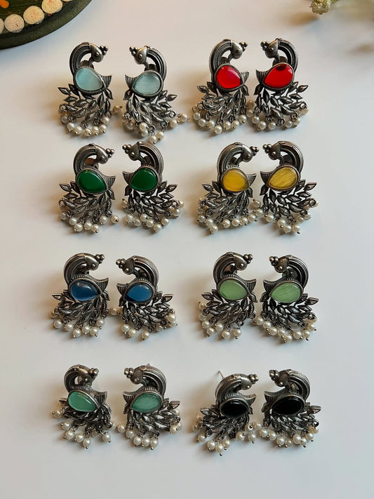 Peacock studs