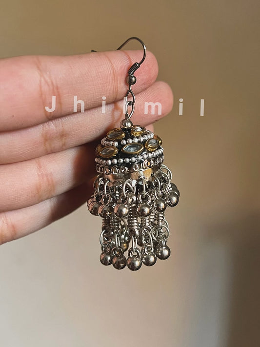 Kundan Beaded Latkan Jhumki
