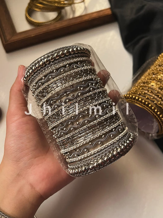 Silver Zuha Bangles set