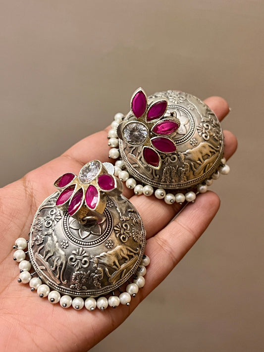 Half Flower Jhumka