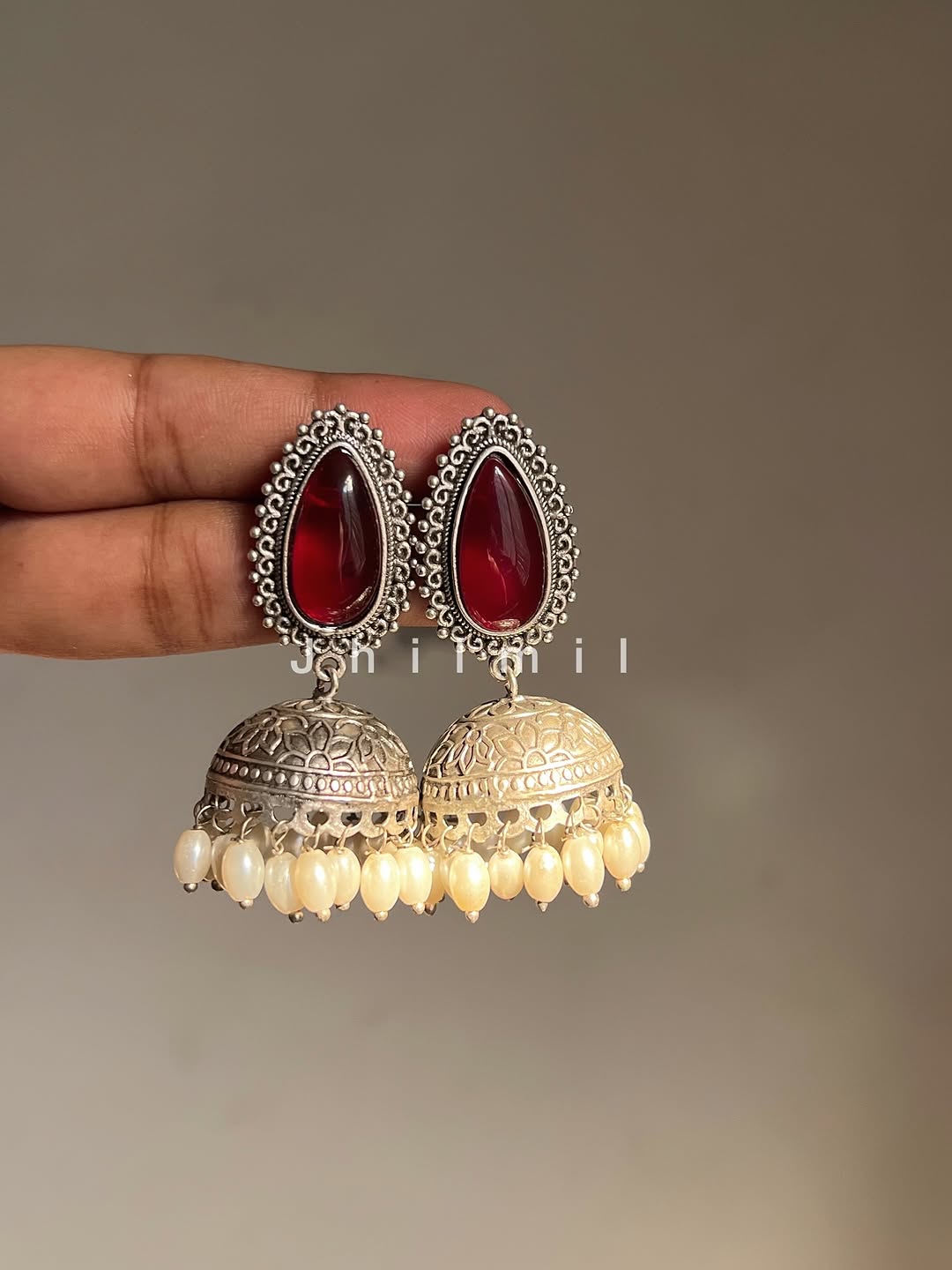 Tear Stone Drop Jhumki
