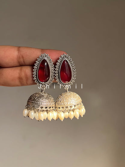 Tear Stone Drop Jhumki