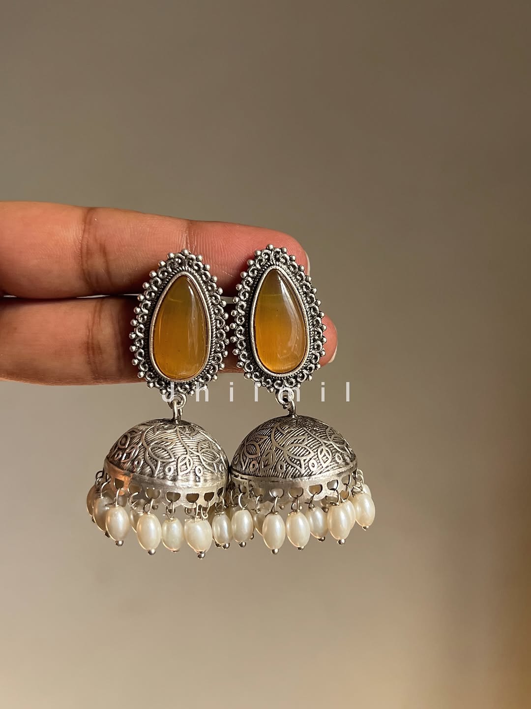 Tear Stone Drop Jhumki