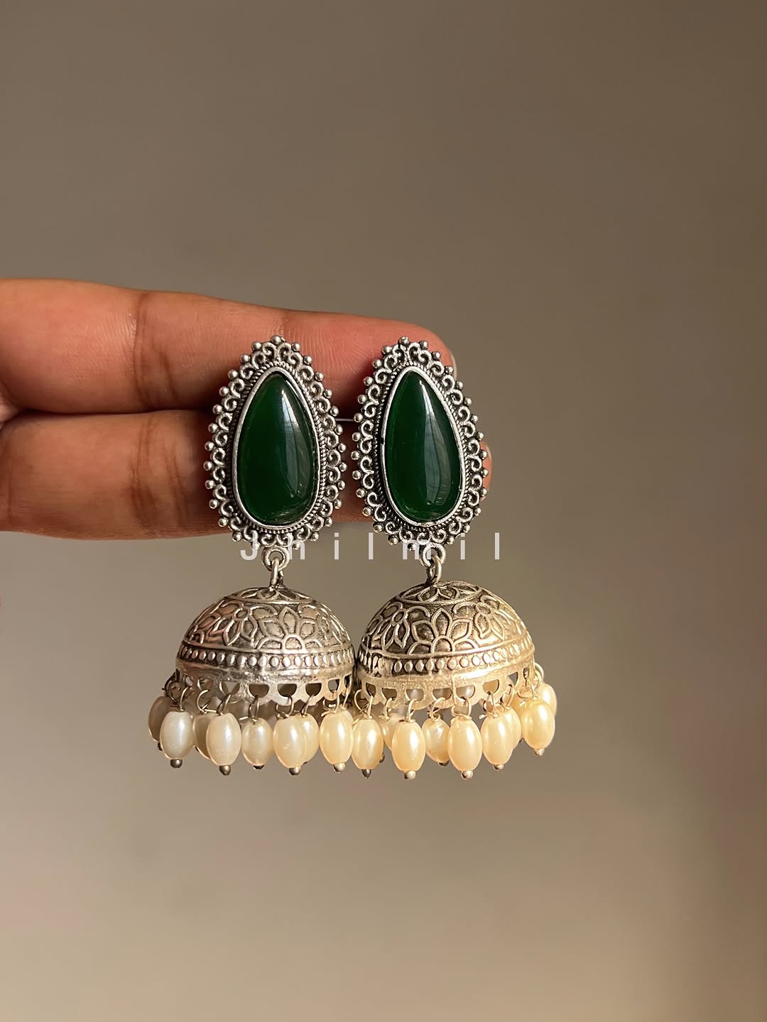 Tear Stone Drop Jhumki
