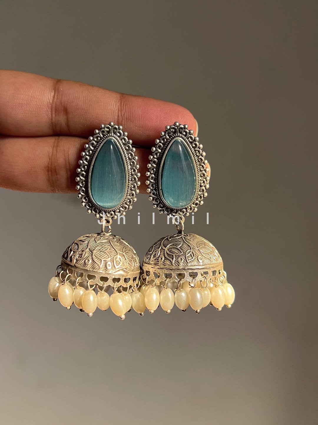 Tear Stone Drop Jhumki
