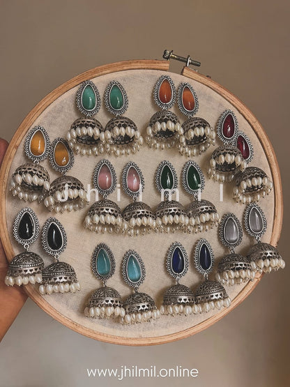 Tear Stone Drop Jhumki