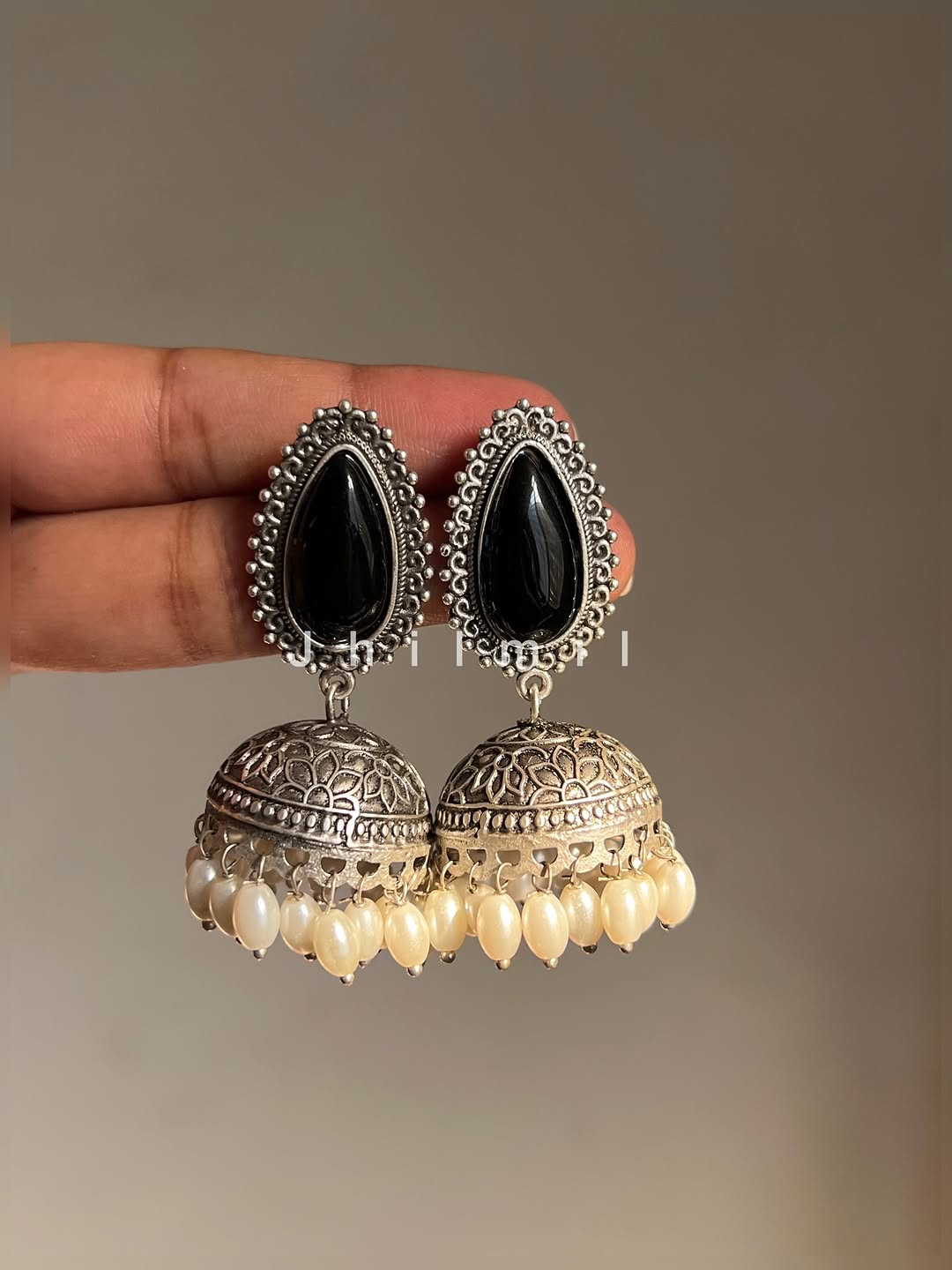 Tear Stone Drop Jhumki