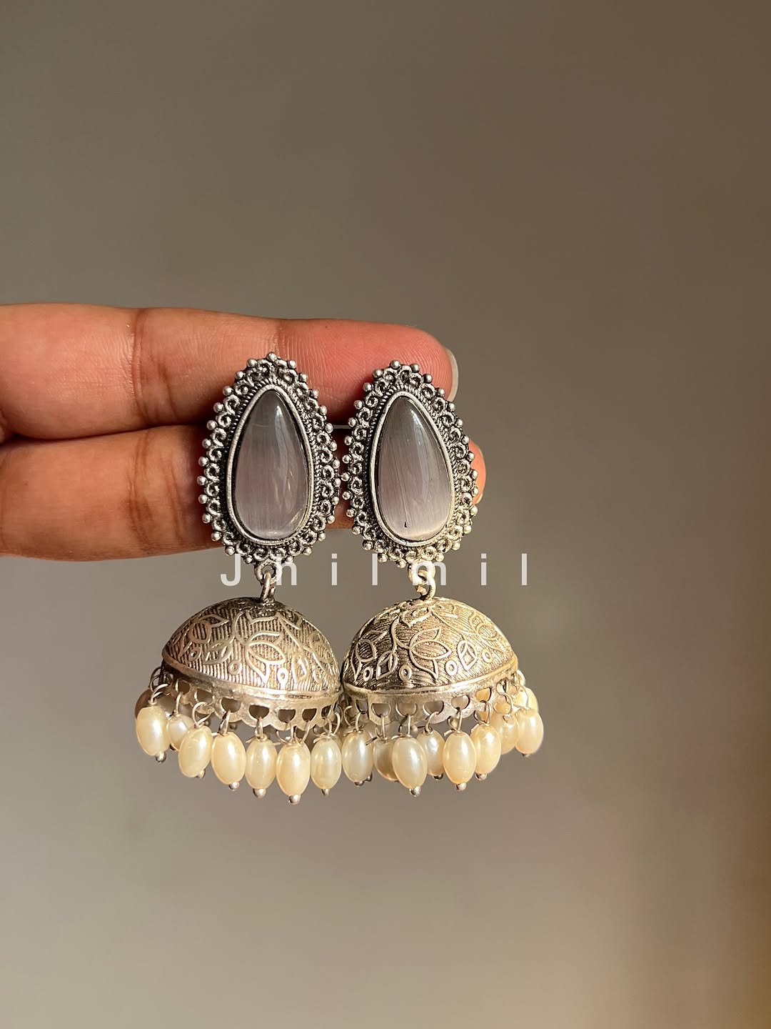 Tear Stone Drop Jhumki