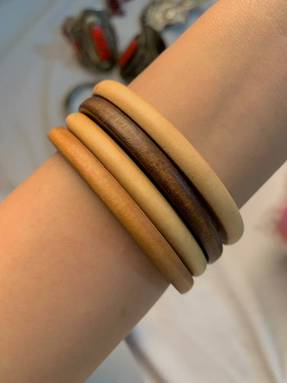 Round Wooden Bangles