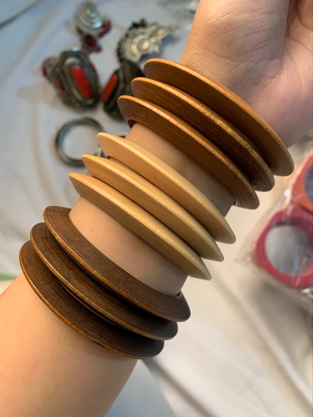 Wooden chunky Bangles