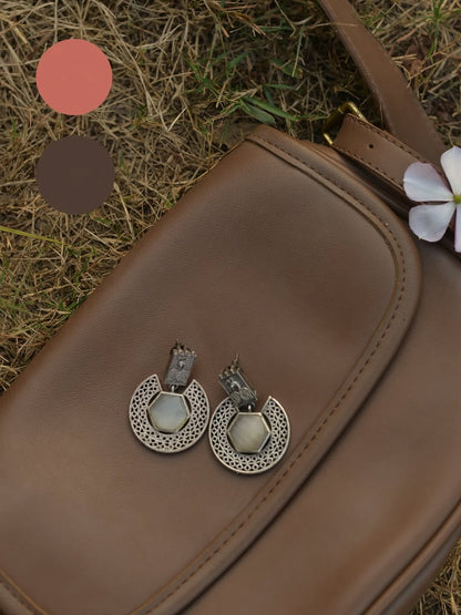 Hexagon Mor Carved ear Candy