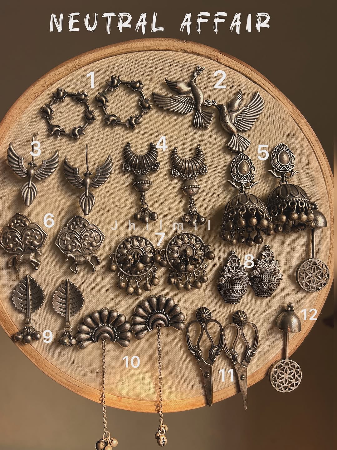 Silver Brass Earrings - 2