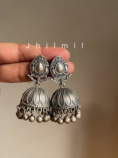 Silver Brass Earrings - 2
