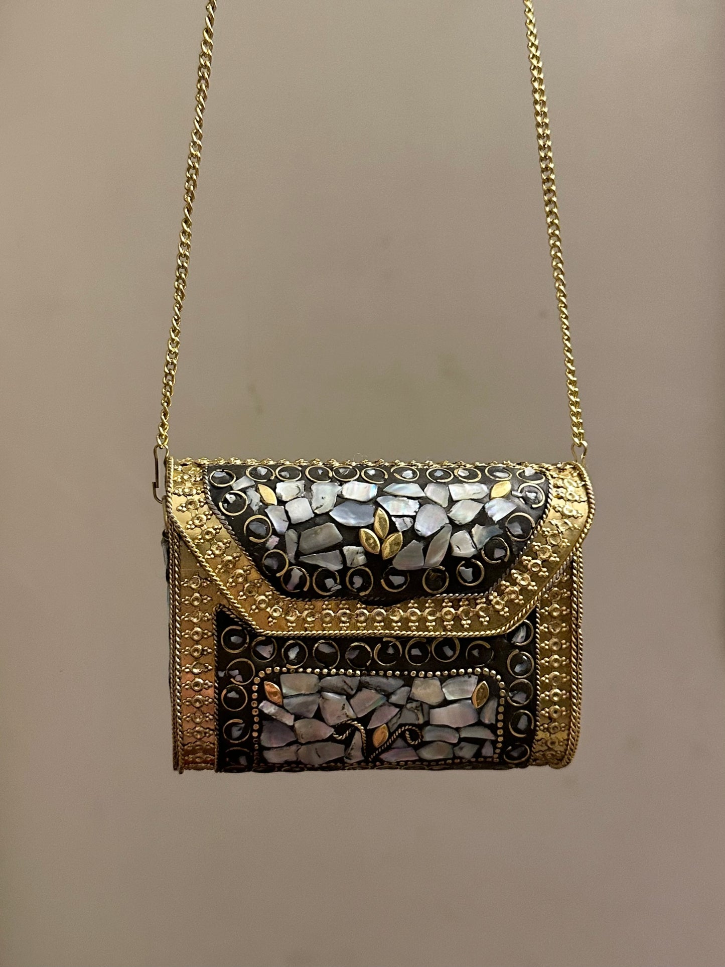 Small Square Metal Clutch