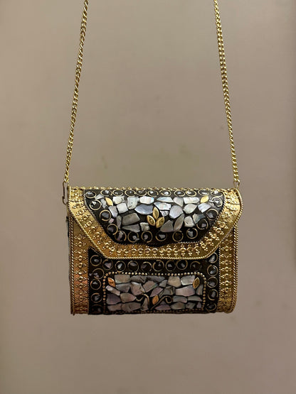 Small Square Metal Clutch