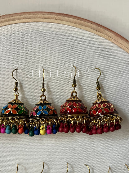 Cute painted jhumkis