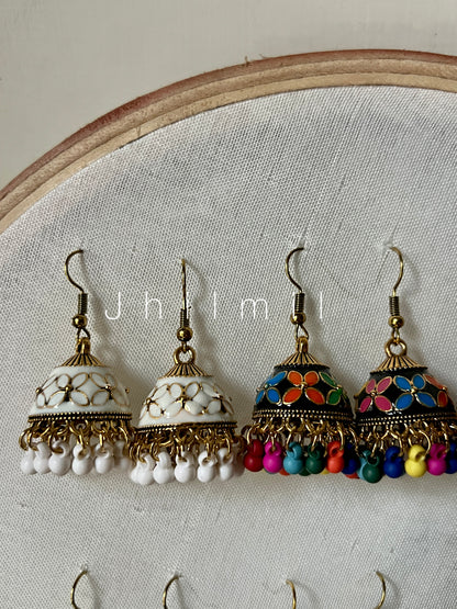 Cute painted jhumkis