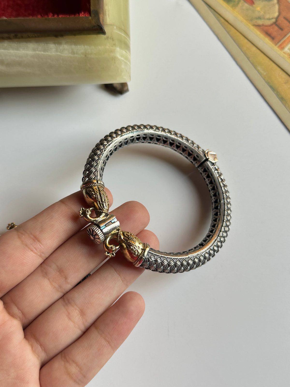 Dual Tone Peacock Kara