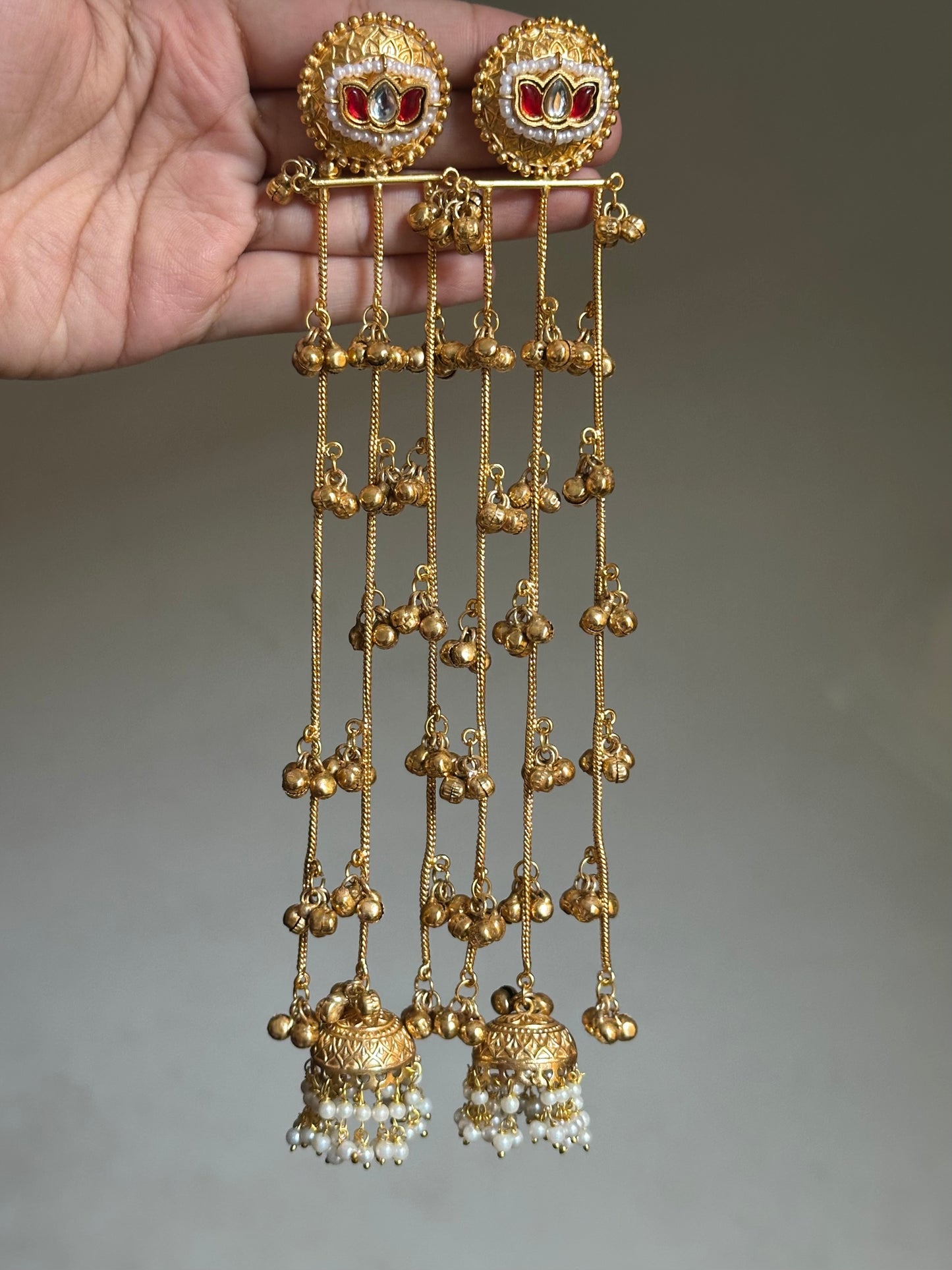 Lotus Kashmiri Earrings