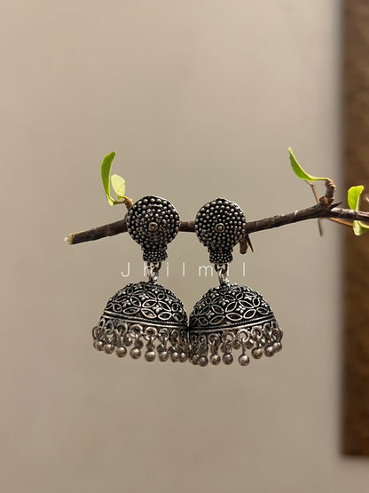 Silver Jhumkis
