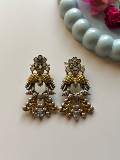 Peacock Dual Tone Studs