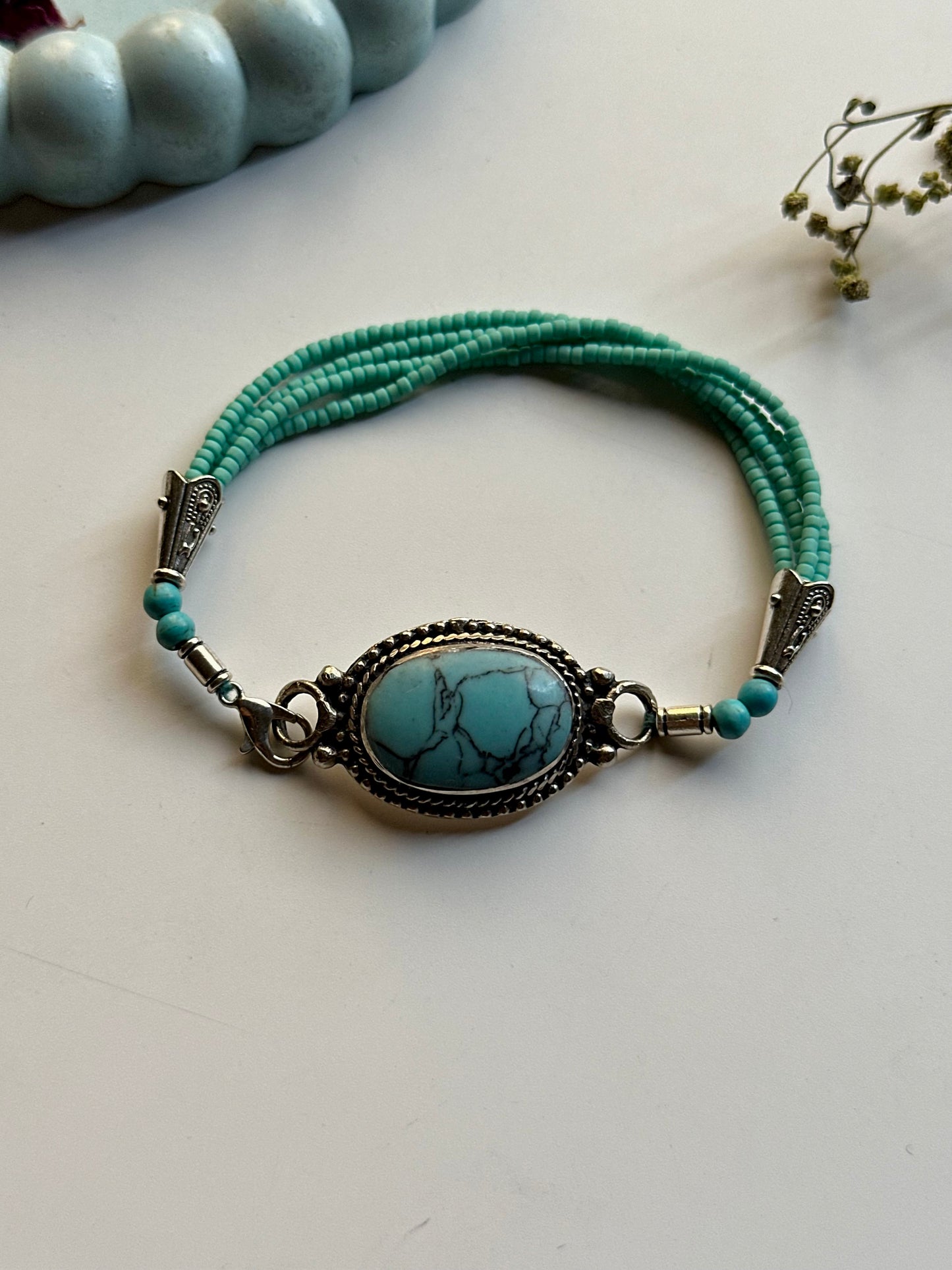 Oval Afghan Beaded Bracelet
