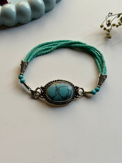 Oval Afghan Beaded Bracelet