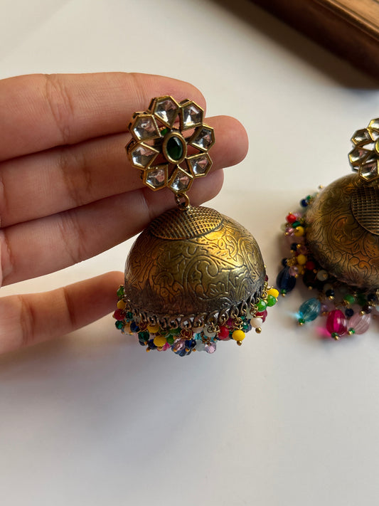 Multi Antique Jhumka