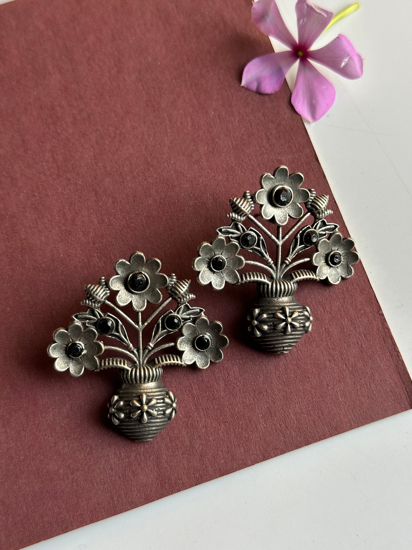 Cute Flower pot earrings