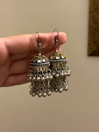 Square Kundan Latkan Jhumki