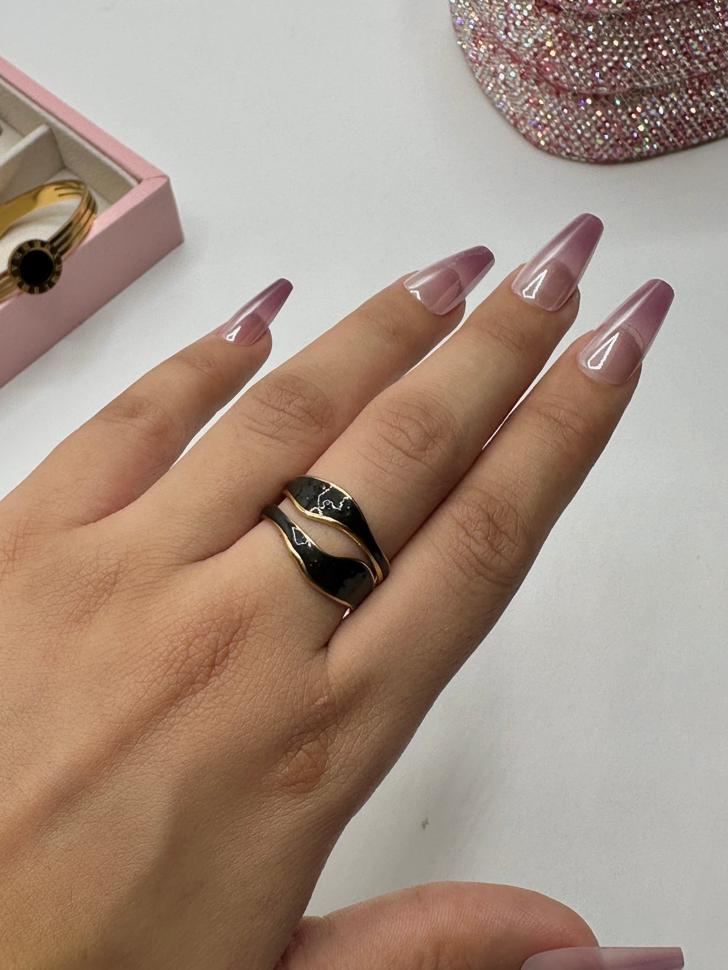 Black Wave Ring