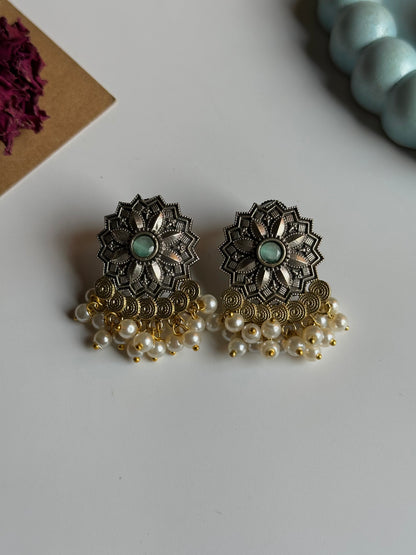 Dual Tone Phool Studs