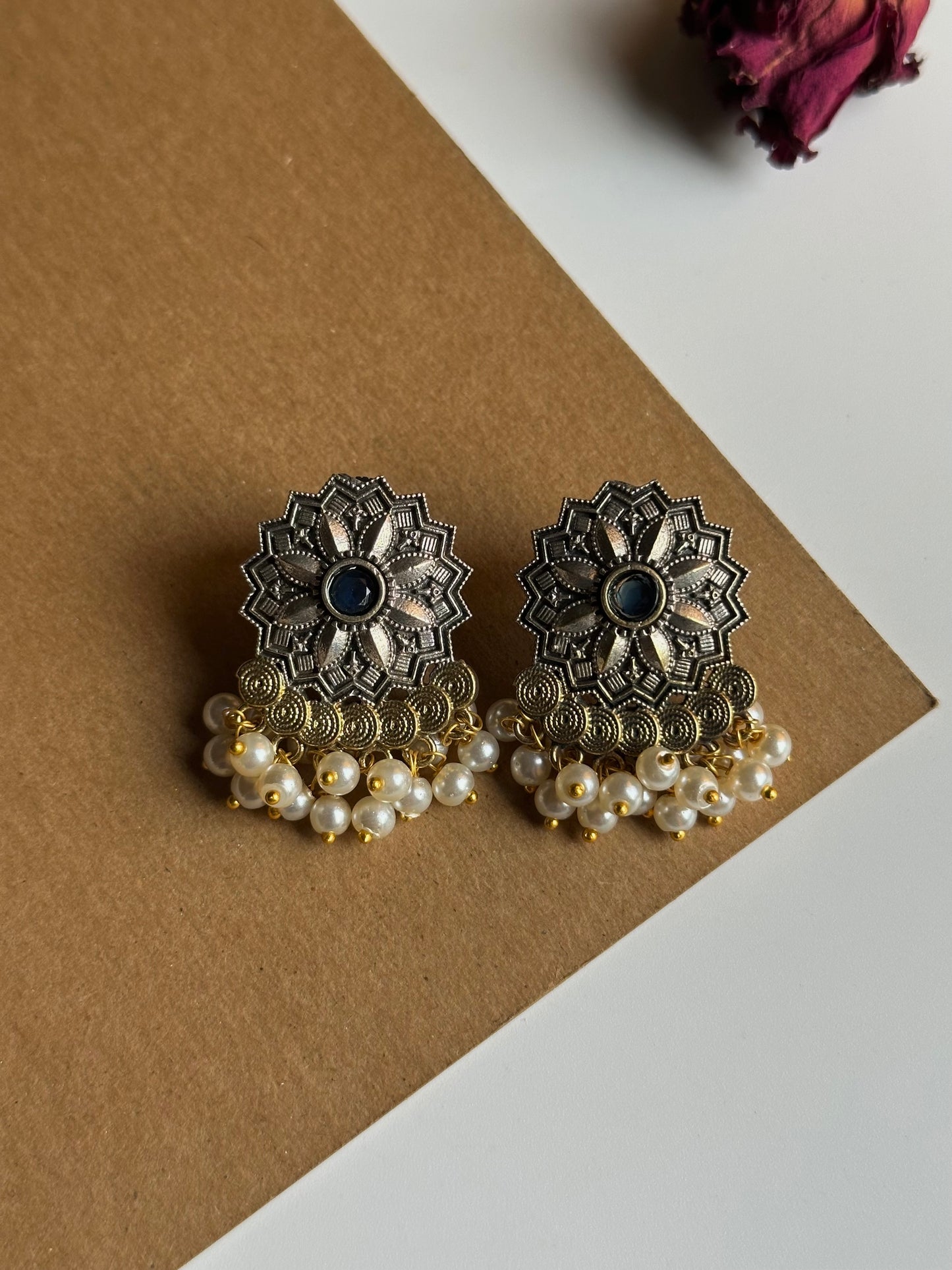 Dual Tone Phool Studs