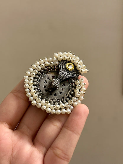 Adjustable Peacock Fusion Ring