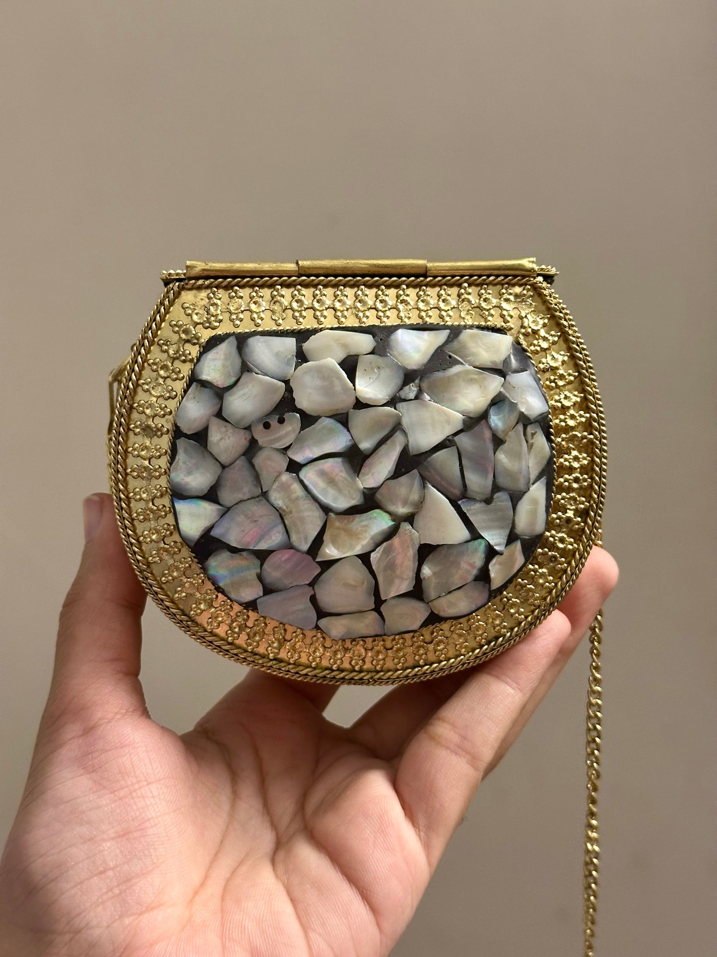 Small Round Metal Bag