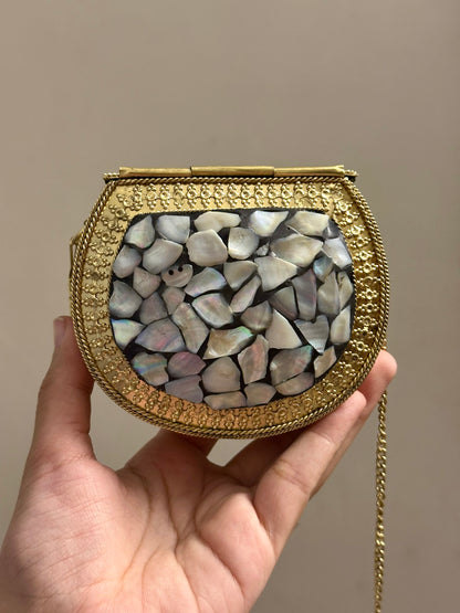 Small Round Metal Bag