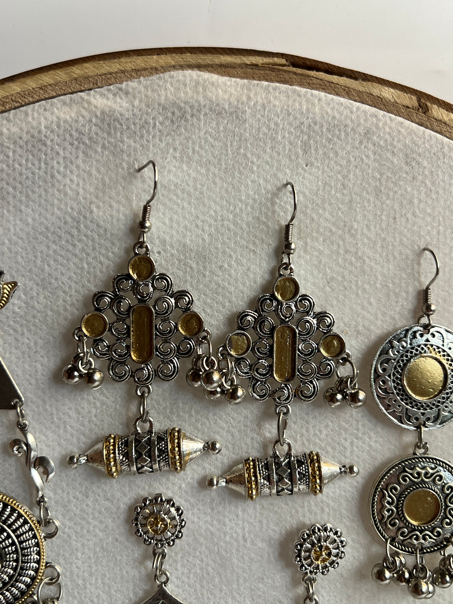 Dual Tone Light weight Earrings