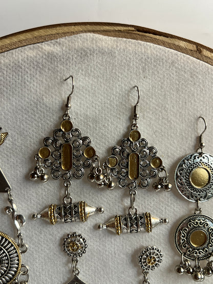 Dual Tone Light weight Earrings