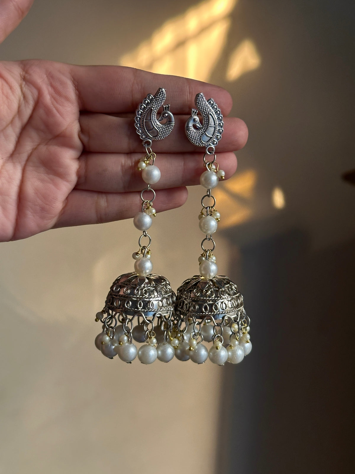 Mor Pearl Jhumka (2 Colors)