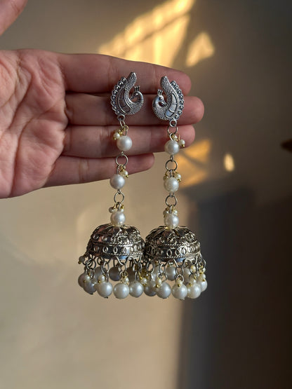 Mor Pearl Jhumka (2 Colors)