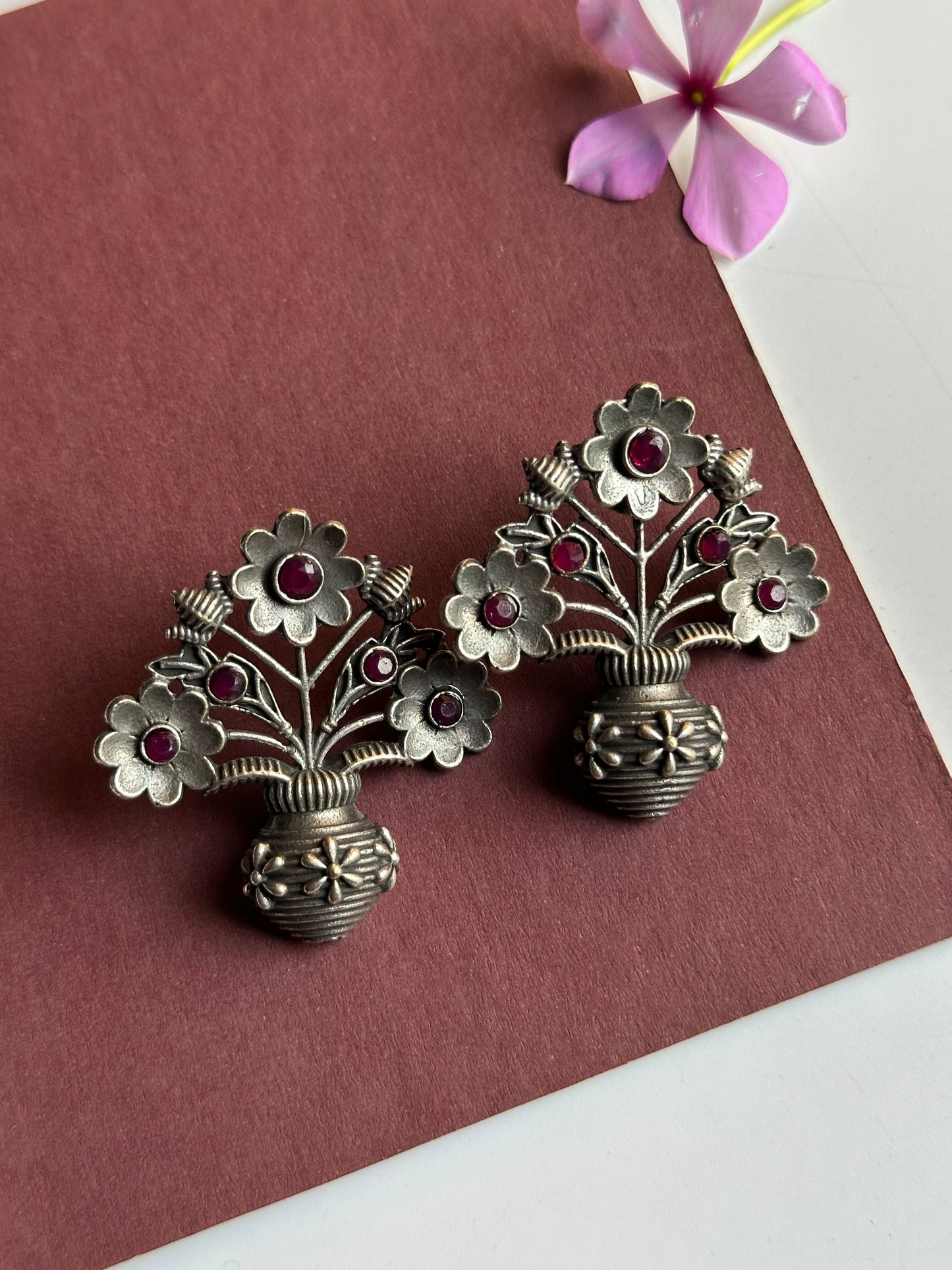Cute Flower pot earrings