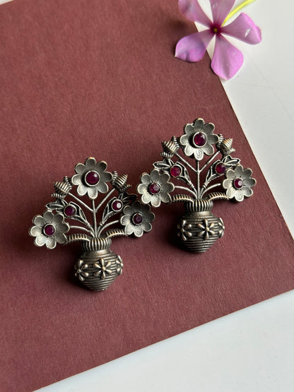 Cute Flower pot earrings