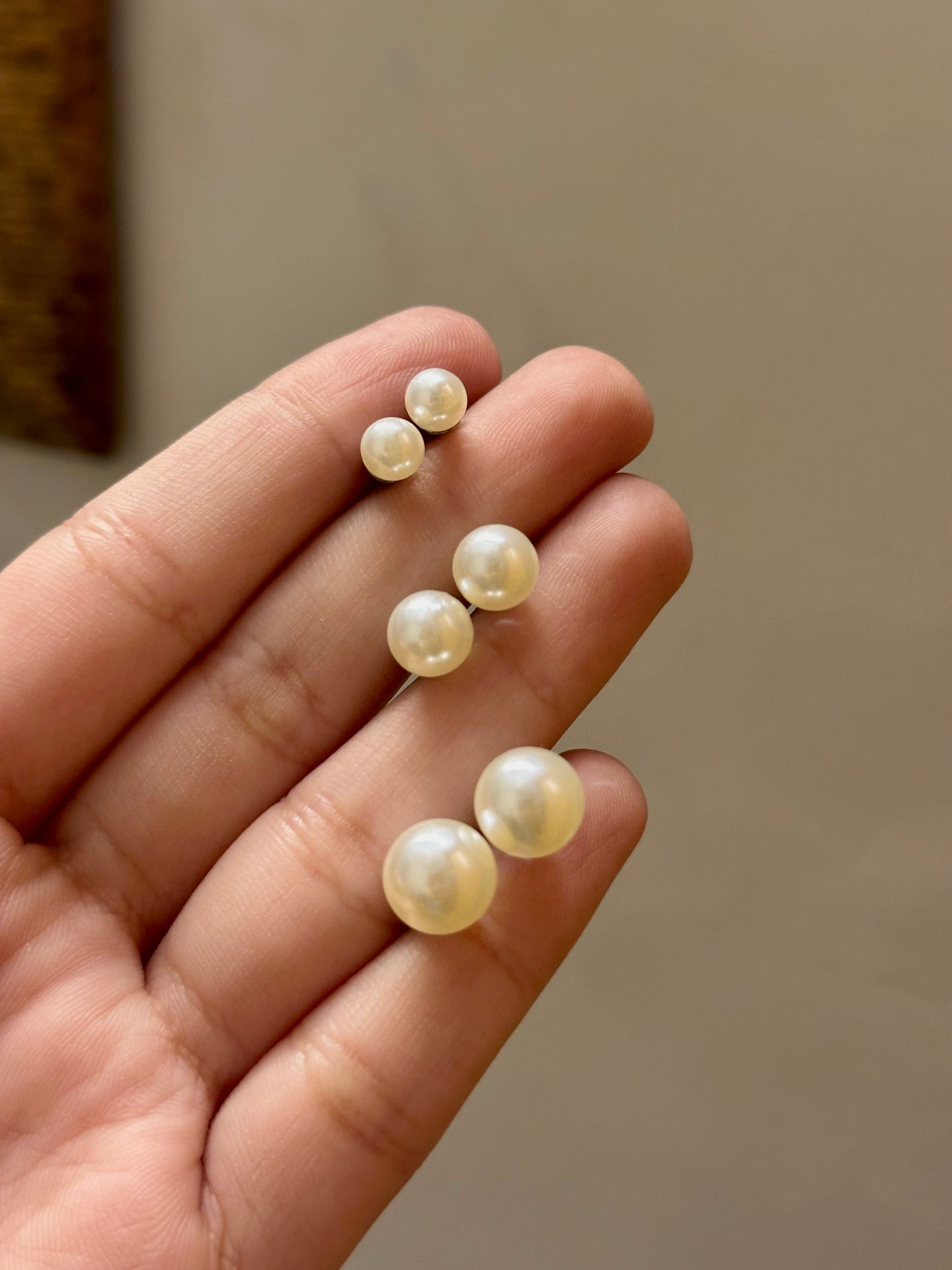 Faux Pearl Studs