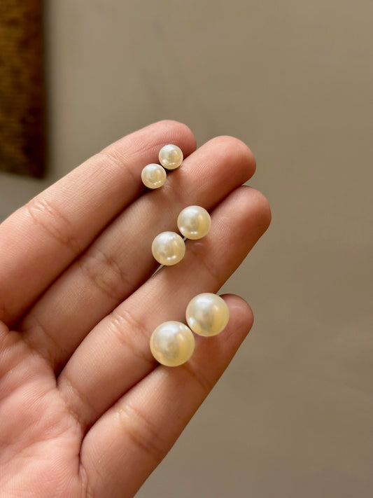 Faux Pearl Studs