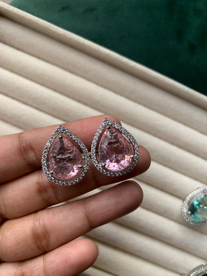 Tear Zircon Studs