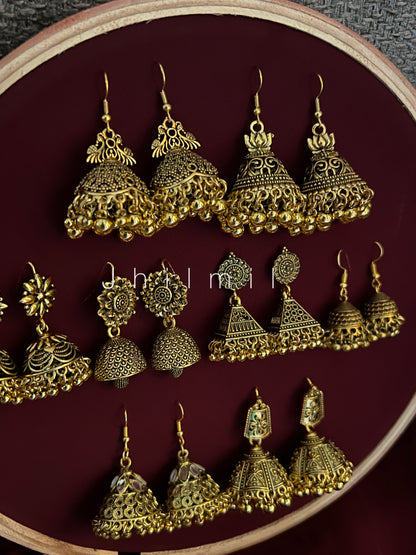 Daily Wear Golden Jhumkis