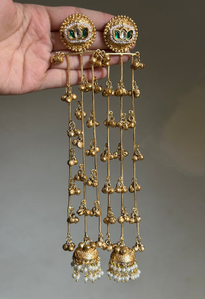 Lotus Kashmiri Earrings